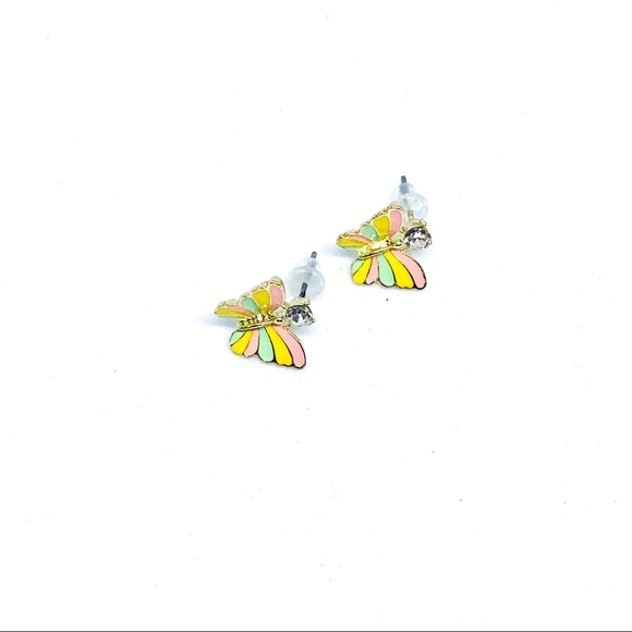 NWT Spring Color Butterfly Gold Post Earring - Picture 3 of 5